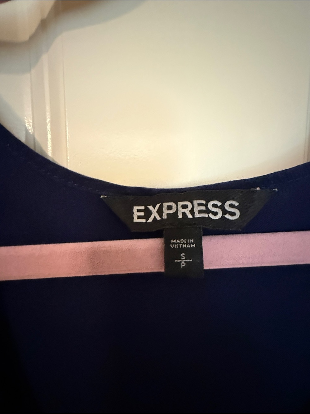Express Navy Blue Sleeveless Henley Mini Dress - Small - Picture 3 of 3